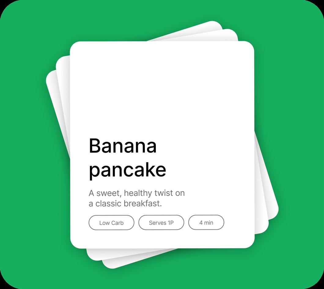 Healthy recipes card